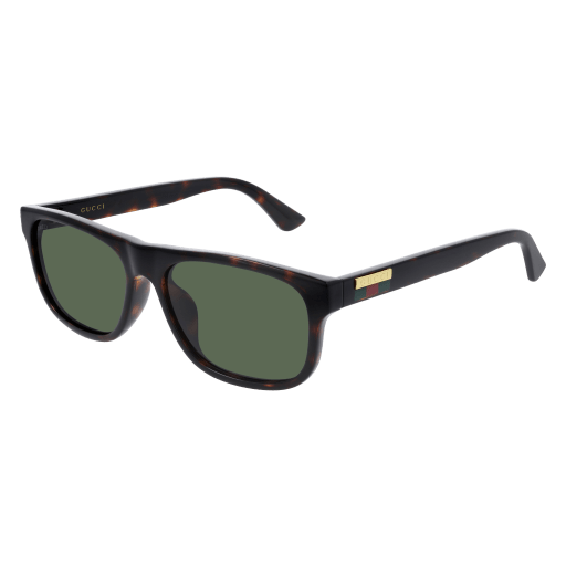 Gucci GG0770SA rectangle sunglasses in Havana Havana Green/Cr 39