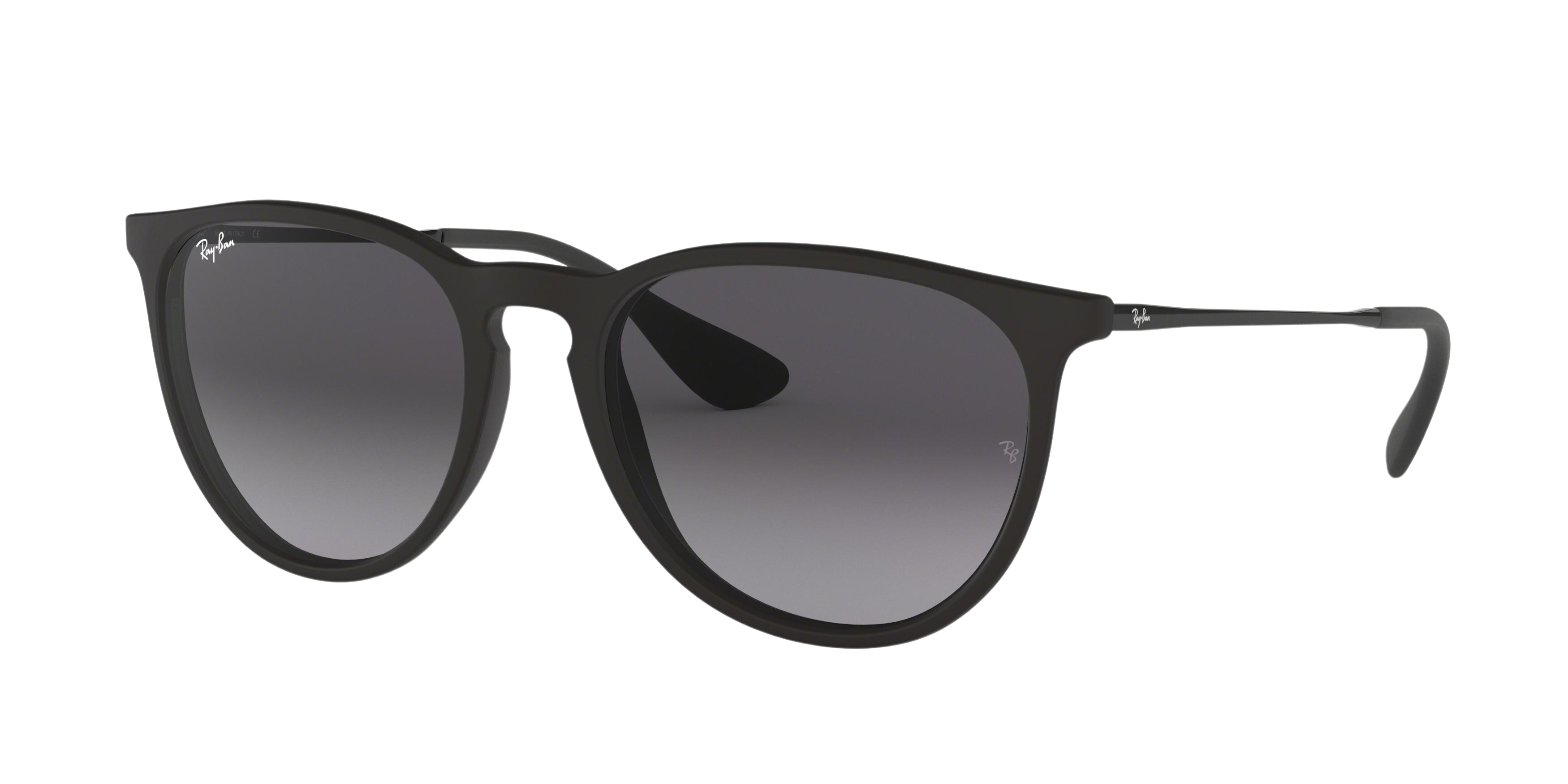 Ray-Ban RB4171F round sunglasses in Black Rubber
