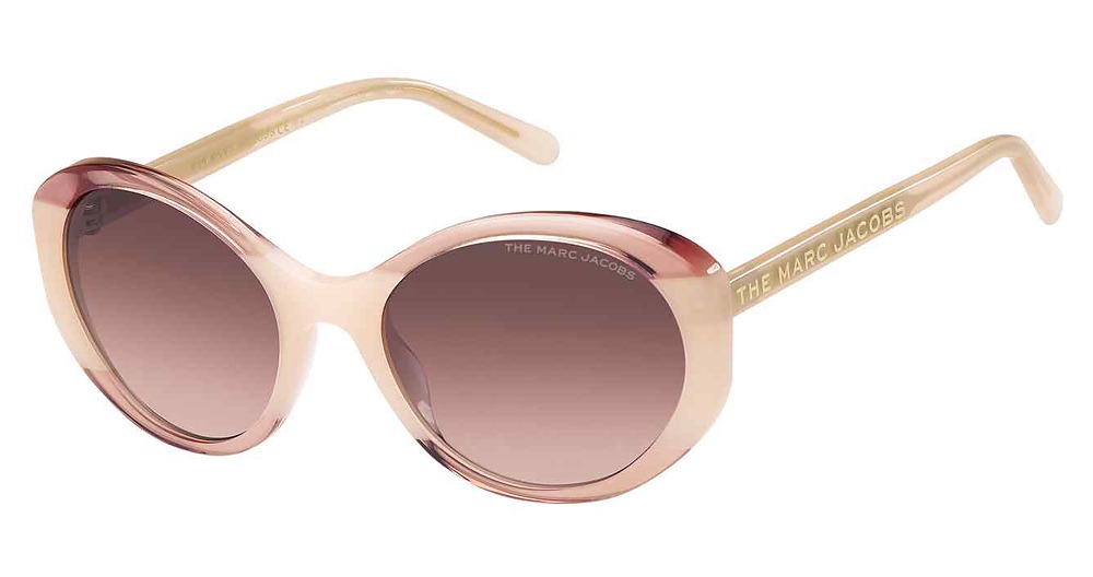 Marc Jacobs MARC 520/S round sunglasses in Pink Peach/Burgundy Shaded