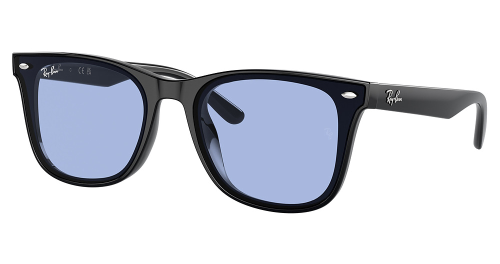 Ray-Ban RB4420 round sunglasses in Black/Blue