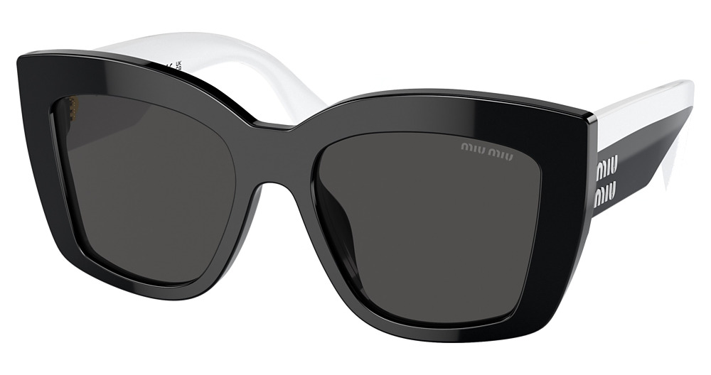 Miu Miu MU 04WS cateye sunglasses in Black/Dark Grey
