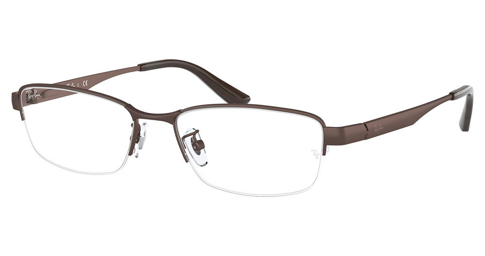 Ray-Ban RX6453D rectangle eyeglasses in Matte Brown