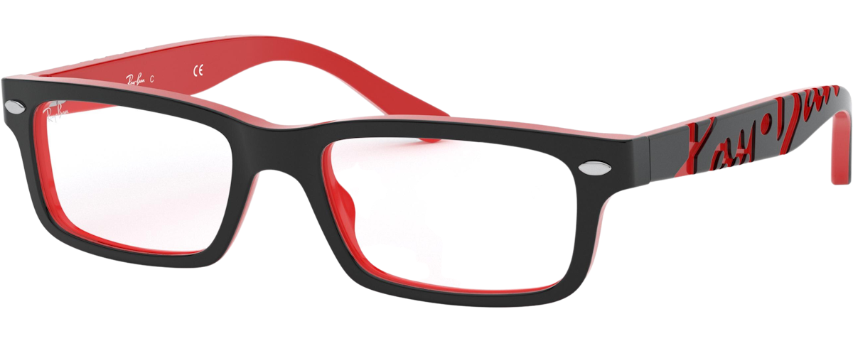 TOP BLACK ON RED