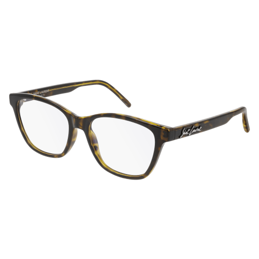 Saint Laurent SL 338 round eyeglasses in Havana Havana Transparent