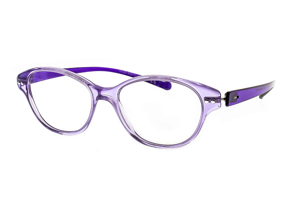 iGreen V-4.29 round eyeglasses in Transparent Violet