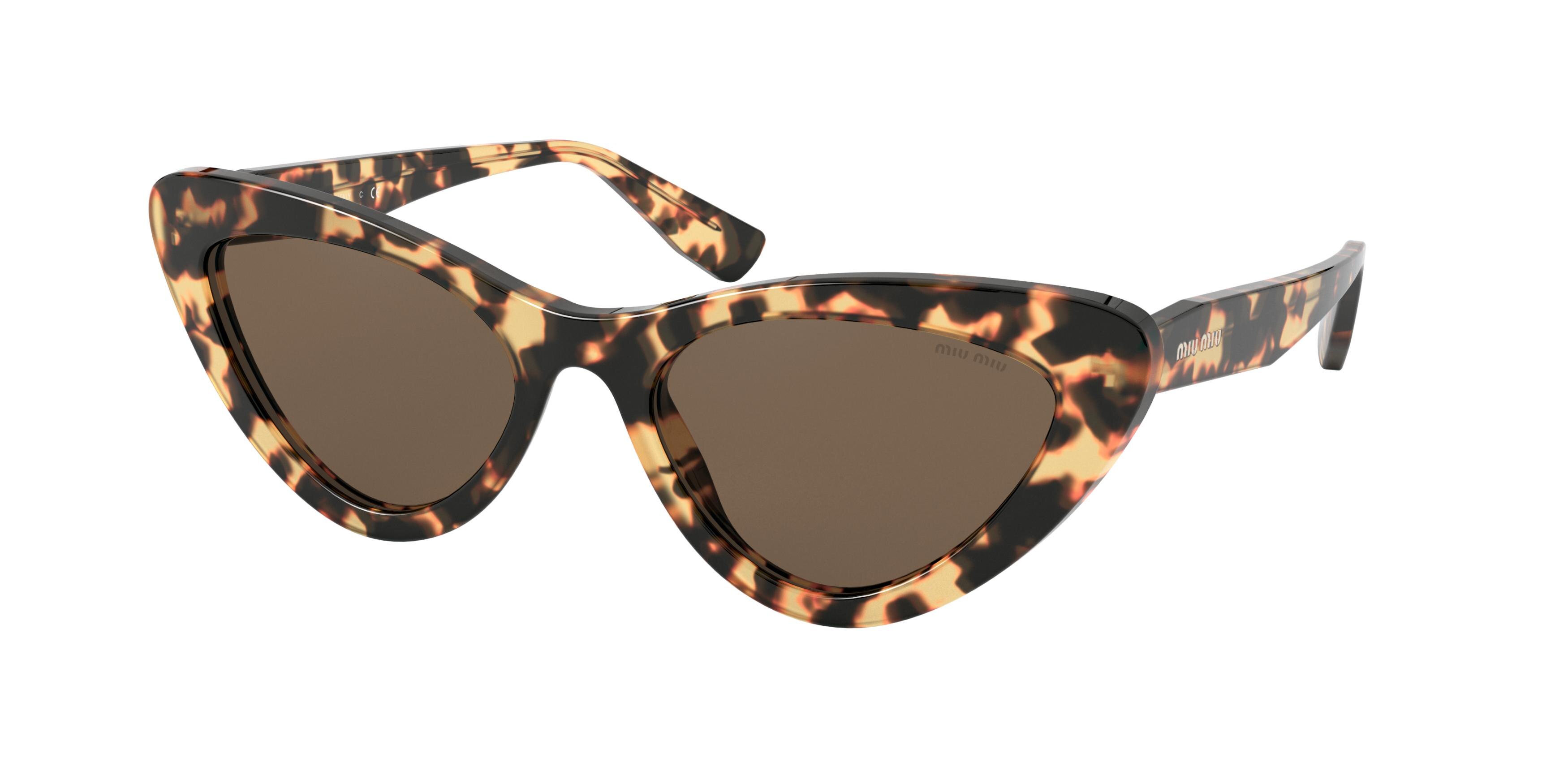 Miu Miu MU 01VS cateye sunglasses in Light Havana