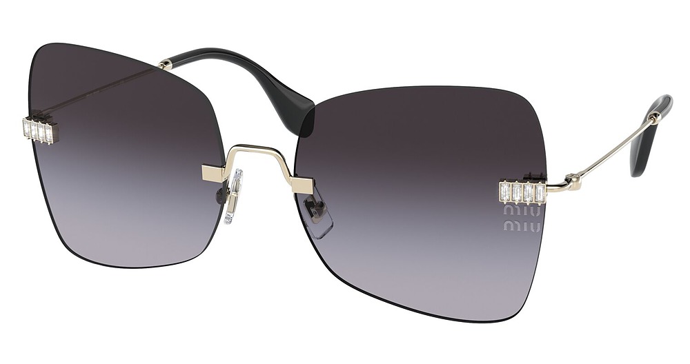 Miu Miu MU 50WS cateye sunglasses in Pale Gold/Grey Gradient