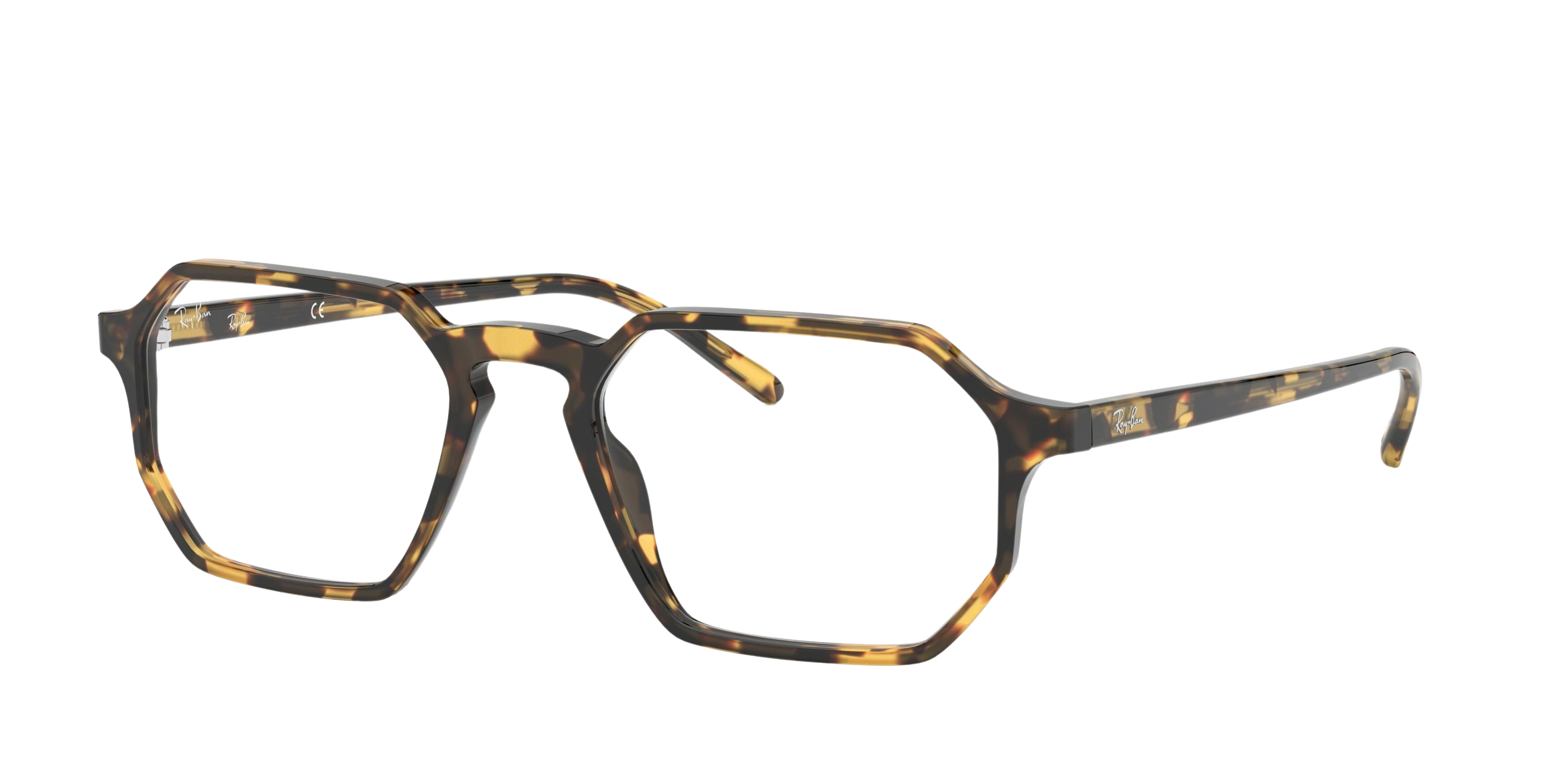 Ray-Ban RX5370 square eyeglasses in Havana Yellow