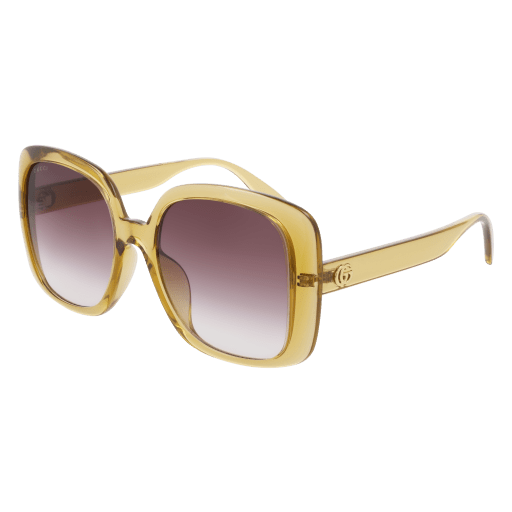 Gucci GG0714SA square sunglasses in Yellow Yellow Red/Nylon