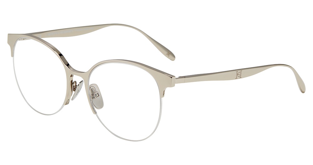 Carolina Herrera VHN061M round eyeglasses in Silver 0579