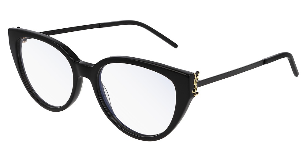 Saint Laurent SL M48_A cateye eyeglasses in Black Black Transparent