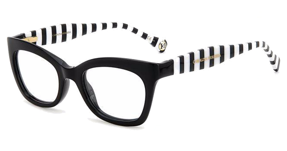 Carolina Herrera HER 0089 rectangle eyeglasses in Blackwhte