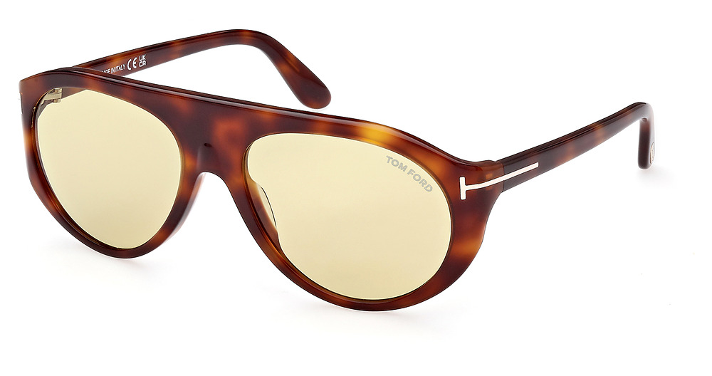 Tom Ford FT1001 aviator sunglasses in Blonde Havana/Brown
