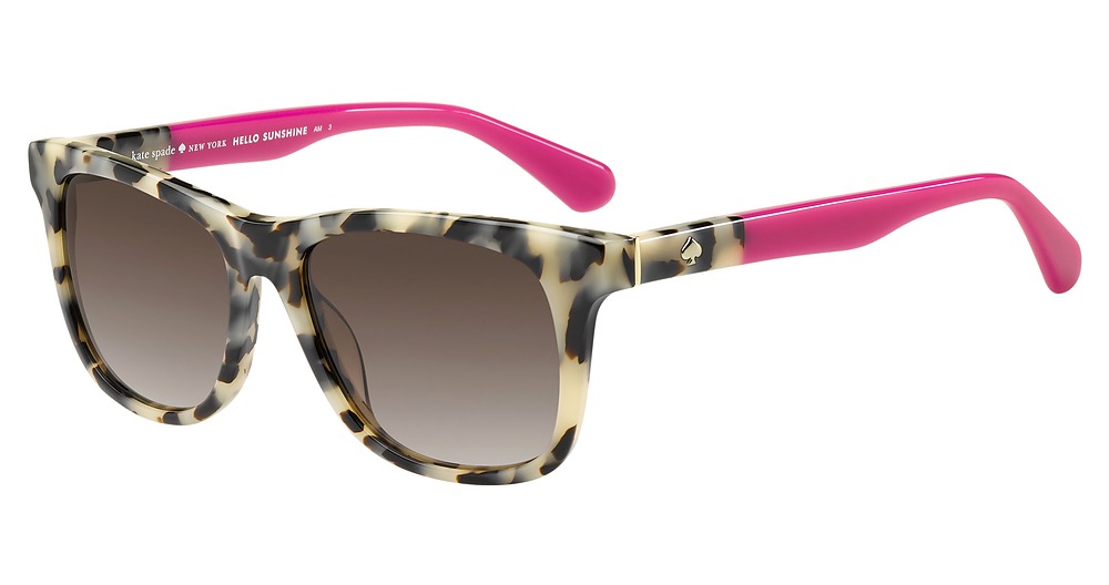 Kate Spade Charmine/S rectangle sunglasses in Havana Pink/Brown Gradient