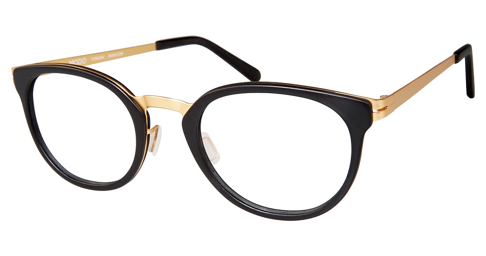 Modo 4509 round eyeglasses in Matte Black Gold