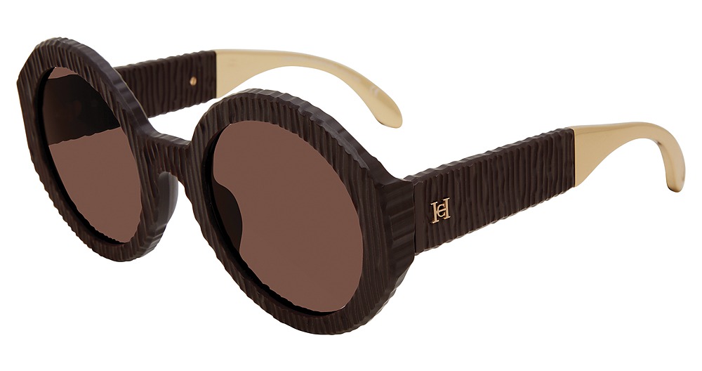 Carolina Herrera SHN601 round sunglasses in Brown 5 Gdm