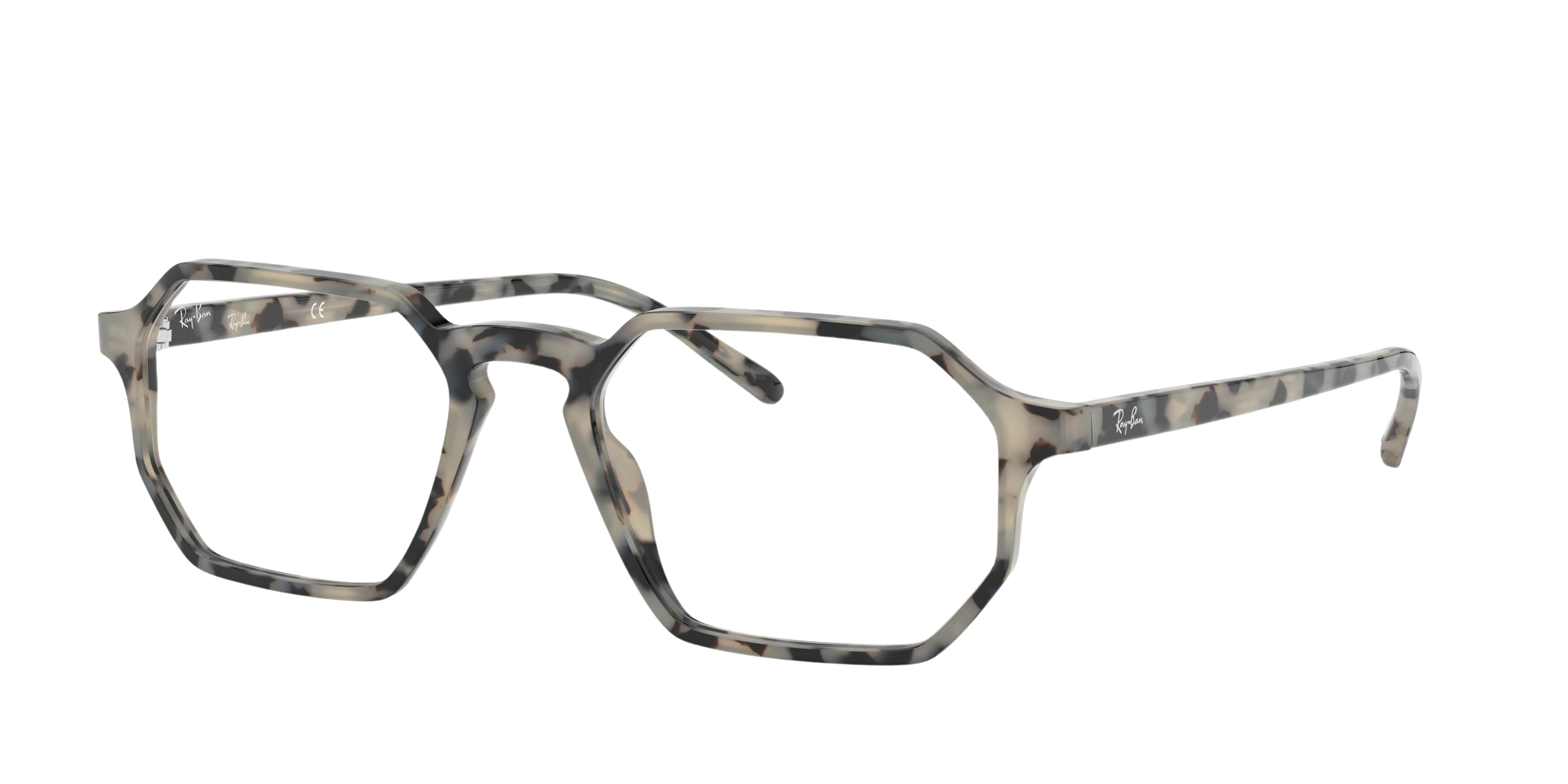Ray-Ban RX5370 square eyeglasses in Havana Beige
