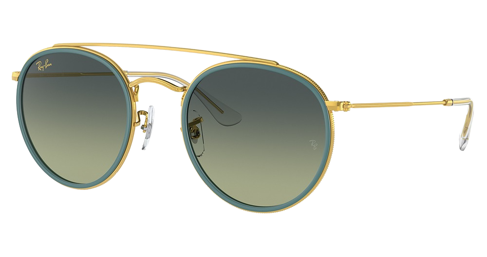 Ray-Ban RB3647N round sunglasses in Legend Gold/Green Vintage