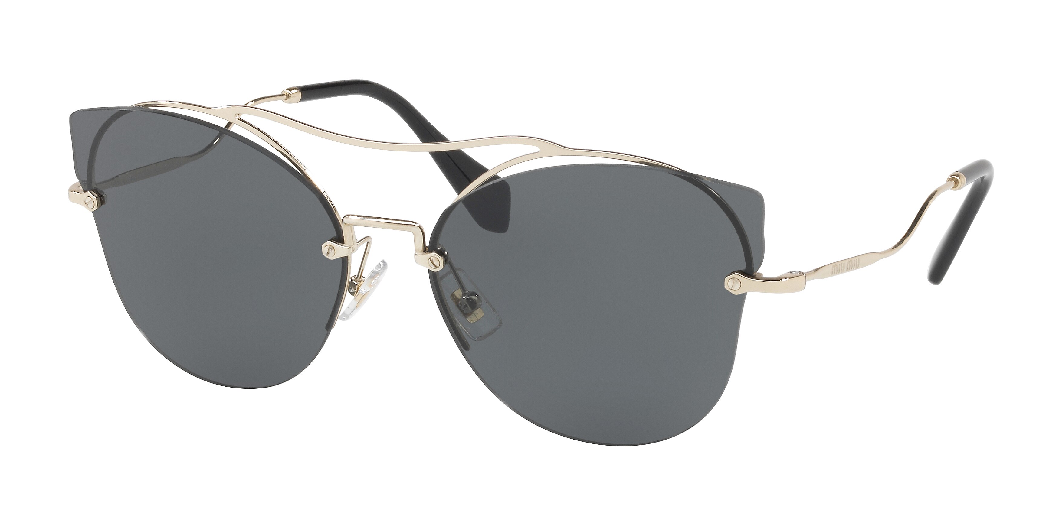 Miu Miu MU 52SS cateye sunglasses in Pale Gold
