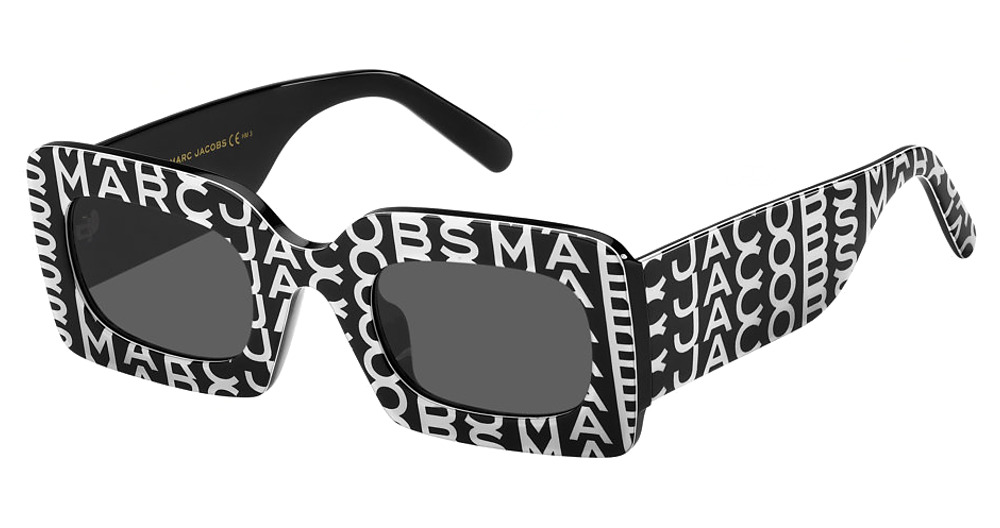Marc Jacobs MARC 488/N/S rectangle sunglasses in Pttrbkwht/Grey