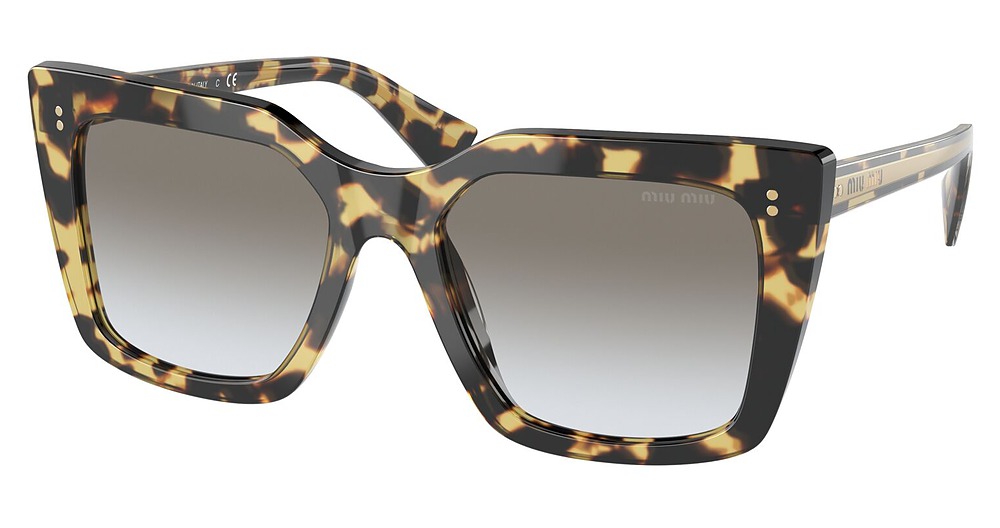 Miu Miu MU 02WS cateye sunglasses in Light Havana/Grey Gradient