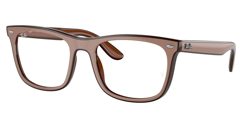 Ray-Ban RX7209F square eyeglasses in Beige Dark Brown Brown