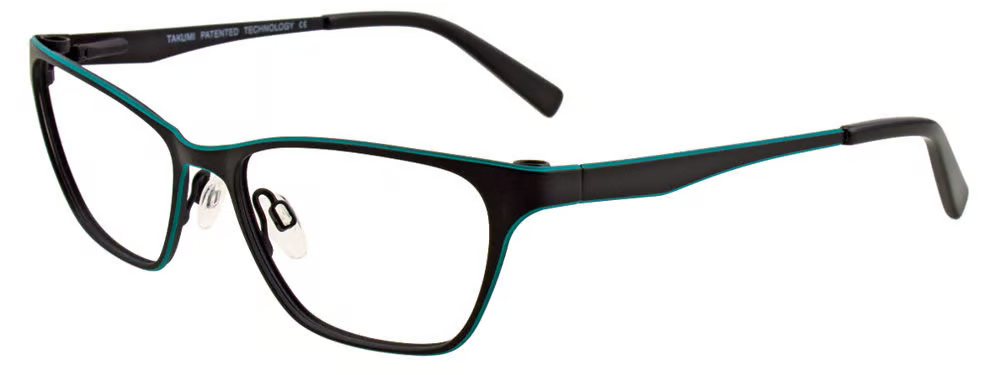 Satin Black & Turquoise