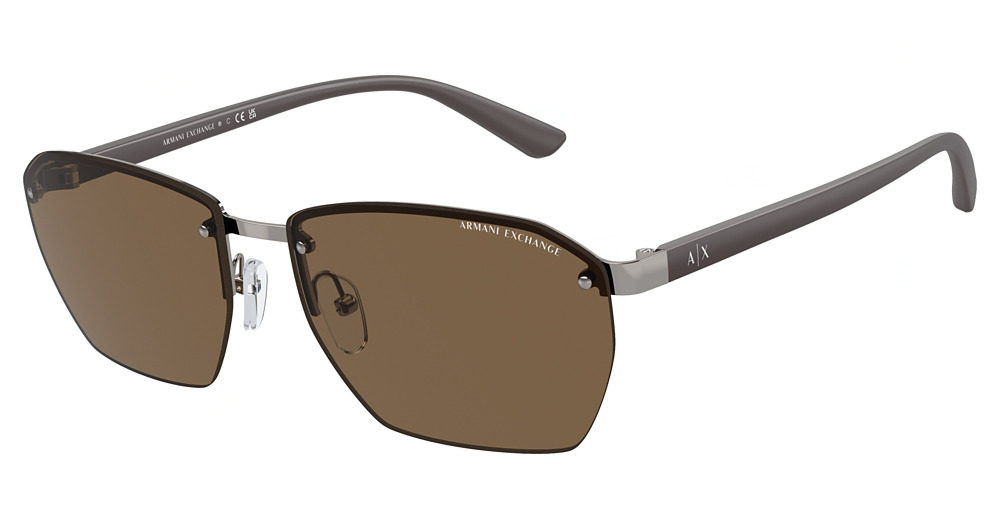 SHINY GUNMETAL / DARK BROWN