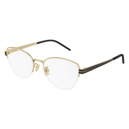 Saint Laurent SL M64 rectangle sunglasses in Gold