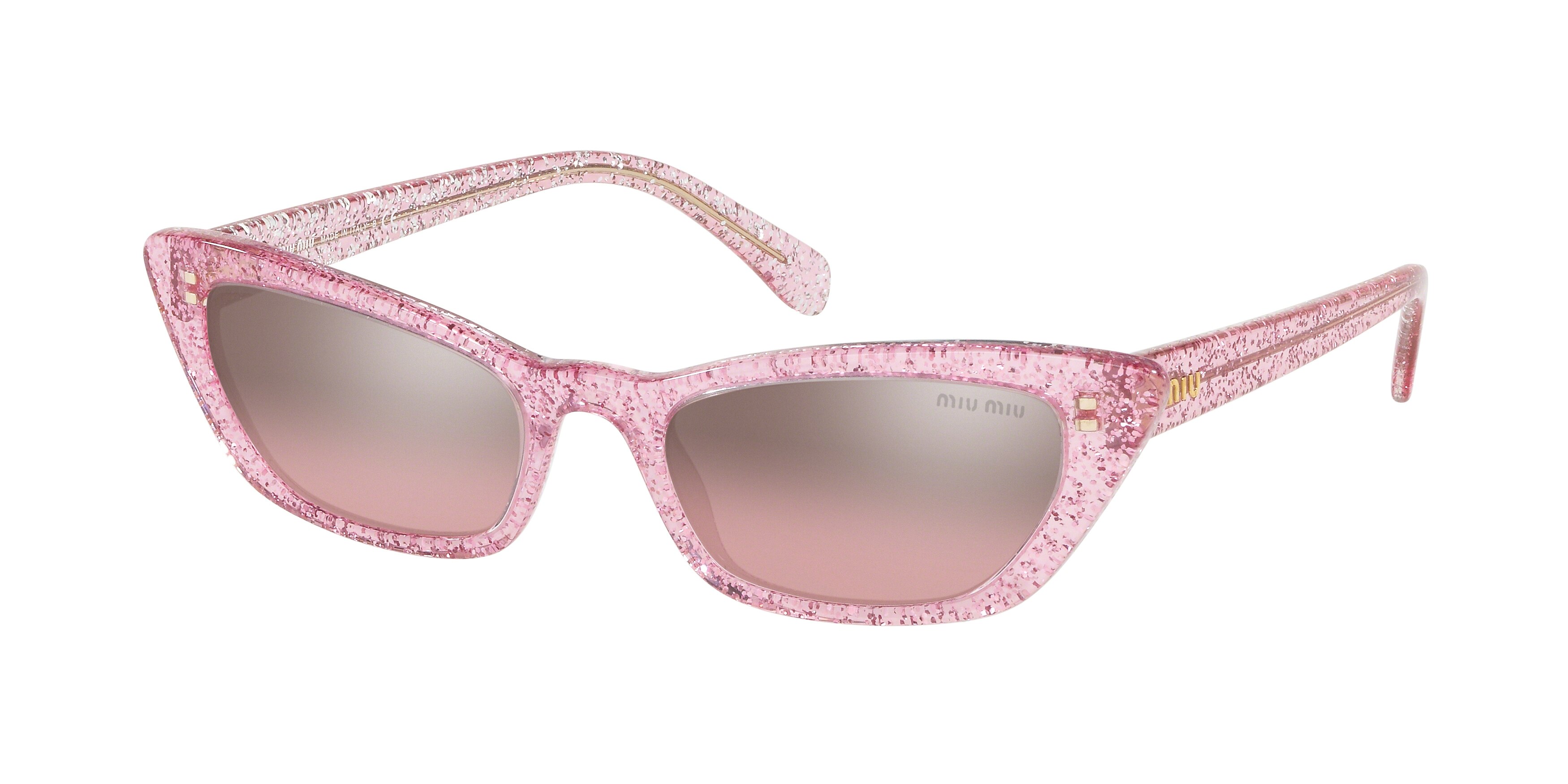 Miu Miu MU 10US cateye sunglasses in Glitter Pink