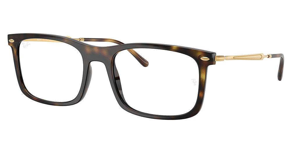 Ray-Ban RX7260F rectangle eyeglasses in Havana