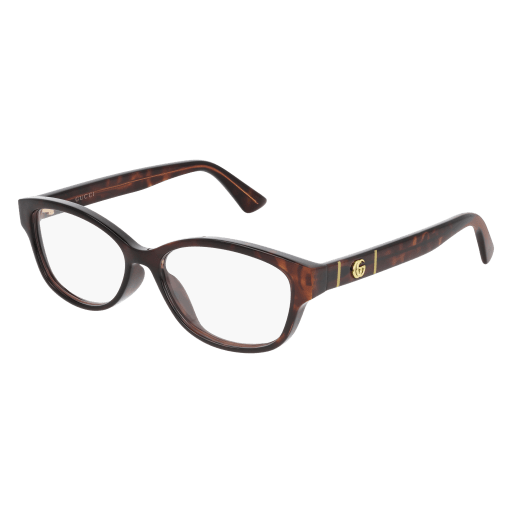Gucci GG0639OA rectangle eyeglasses in Havana Havana Transparent