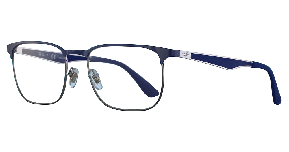 Ray-Ban RX6363 square eyeglasses in Gunmetal Top on Elecrtic