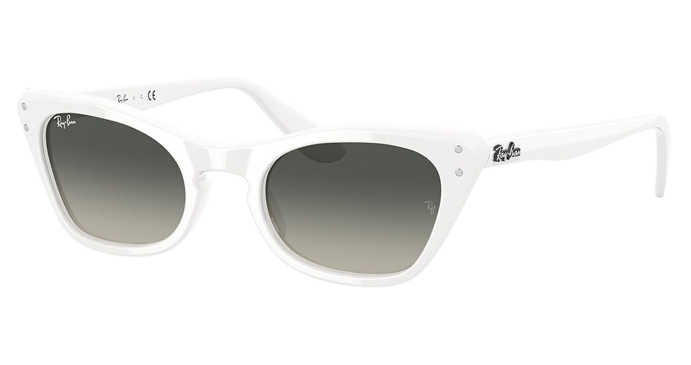 Ray-Ban RJ9099S MISS BURBANK cateye sunglasses in White/Grey Gradient