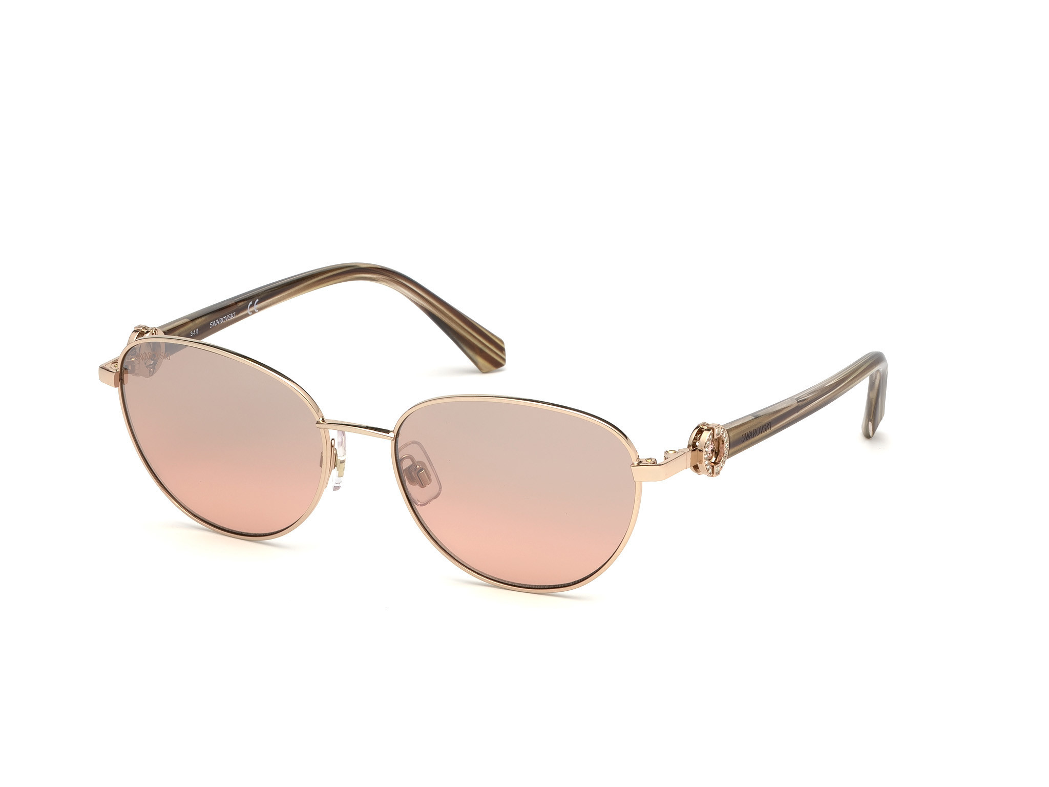 Shiny Rose Gold / Bordeaux Mirror Lenses