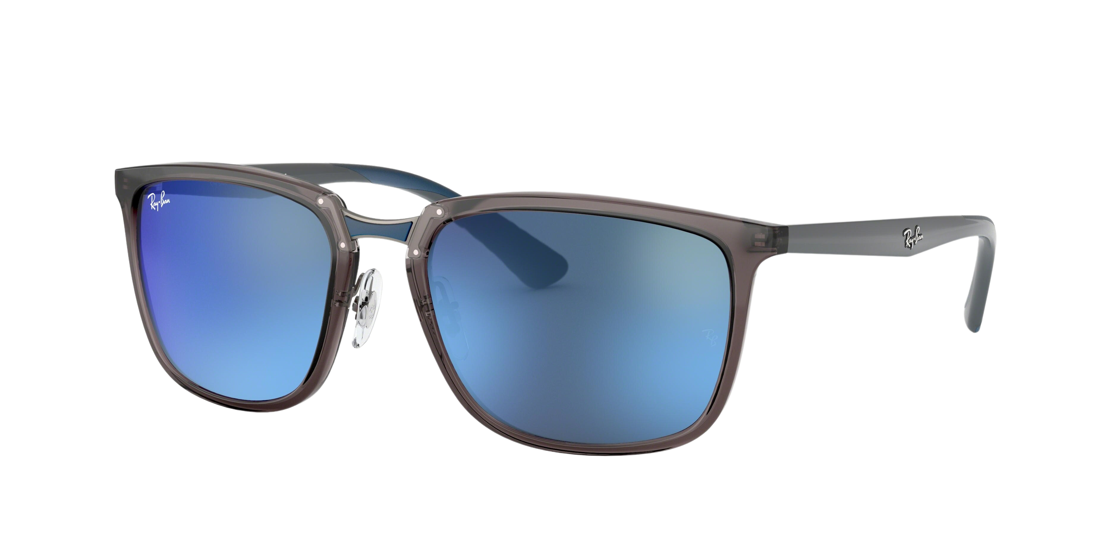 Ray-Ban RB4303 square sunglasses in Transparent Grey