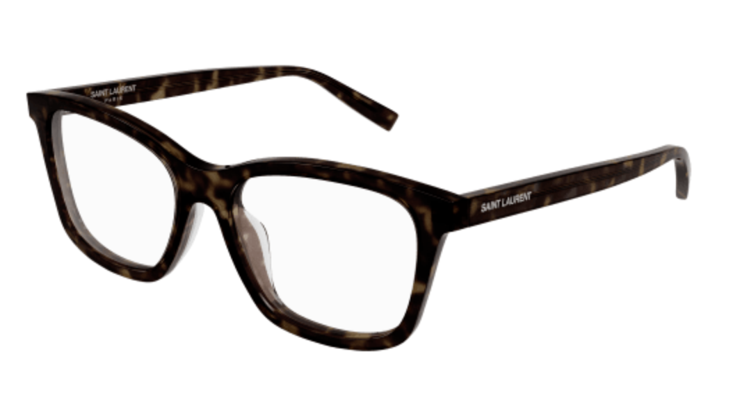 Saint Laurent SL 482 square eyeglasses in Havana