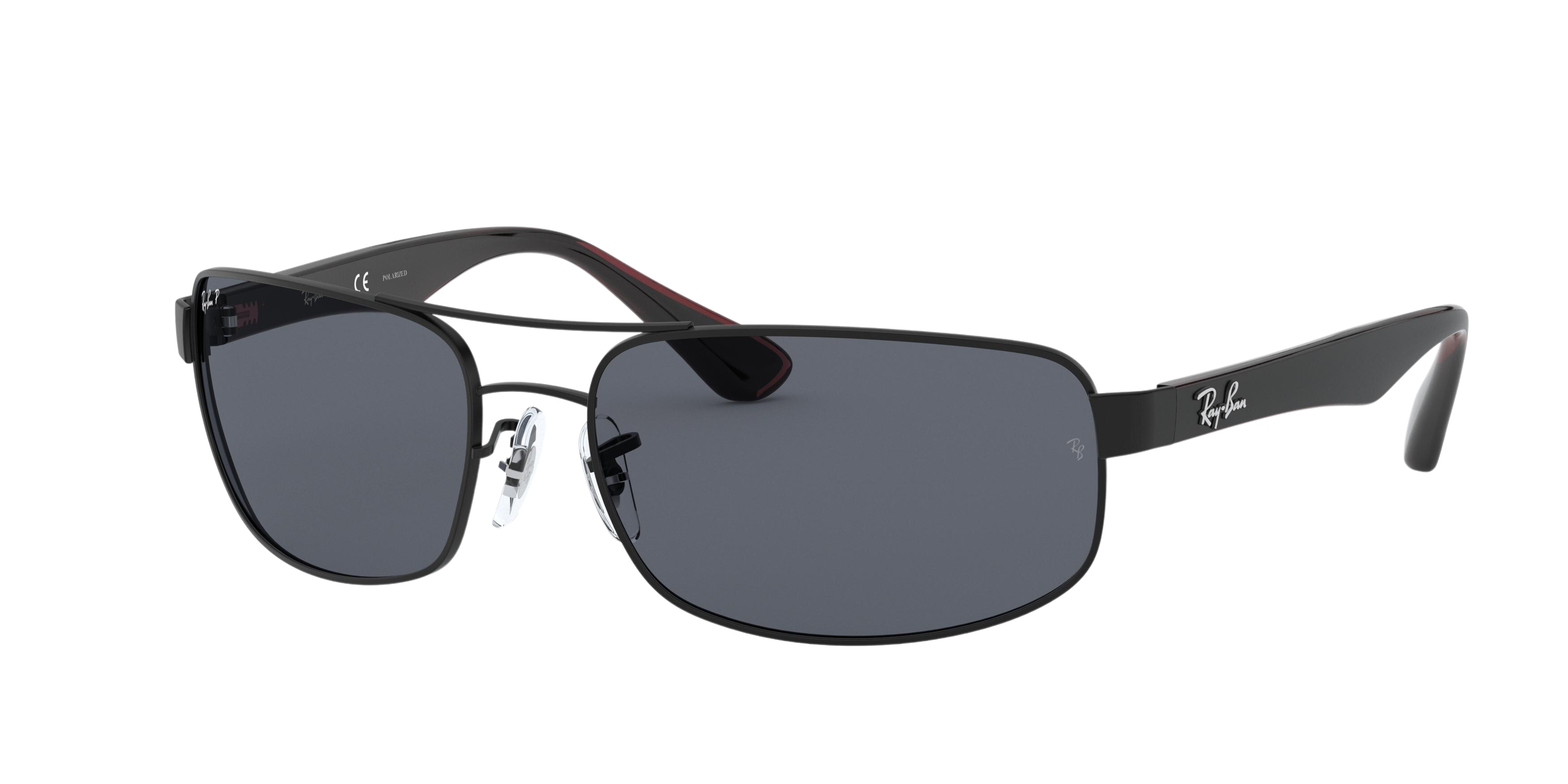 Ray-Ban RB3445 rectangle sunglasses in Matte Black