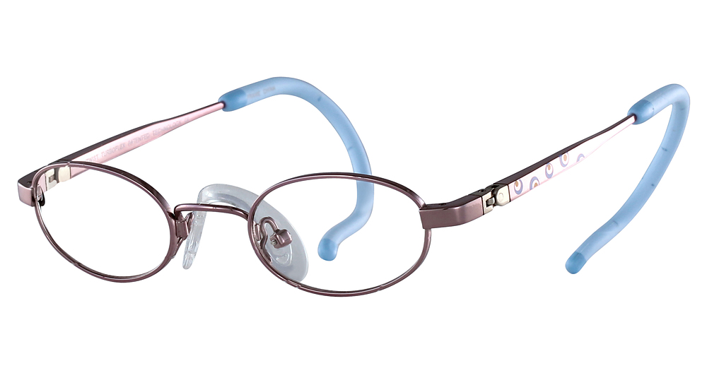 Shiny Light Pink & Blue & Orange With Light Blue Cable
