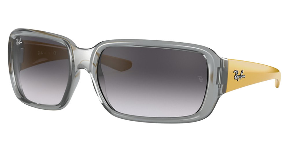 Ray-Ban RJ9072S round sunglasses in Transparent Grey/Grey Gradient Dark Blue