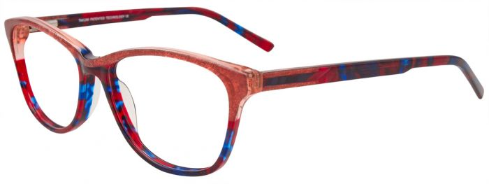 Red & Blue Marbled & Light Red