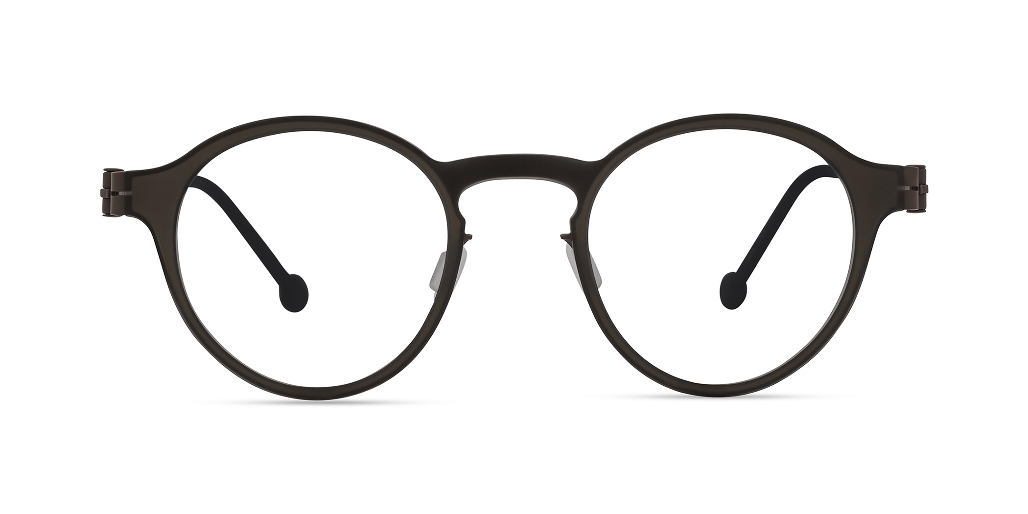 Modo CASTELLO round eyeglasses in Grey/Beige
