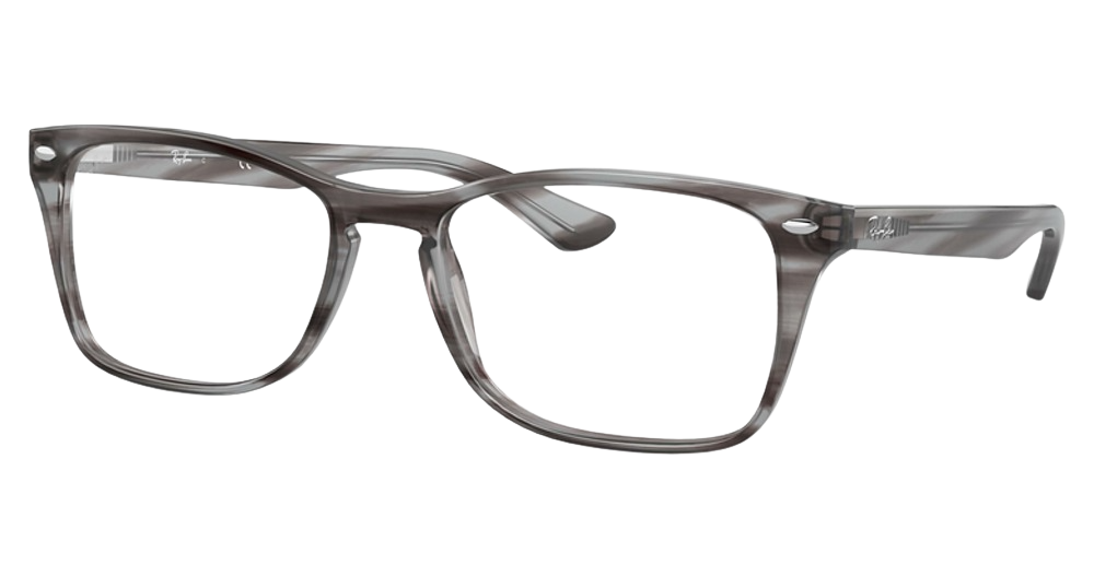 Ray-Ban RX5228M rectangle eyeglasses in Striped Grey
