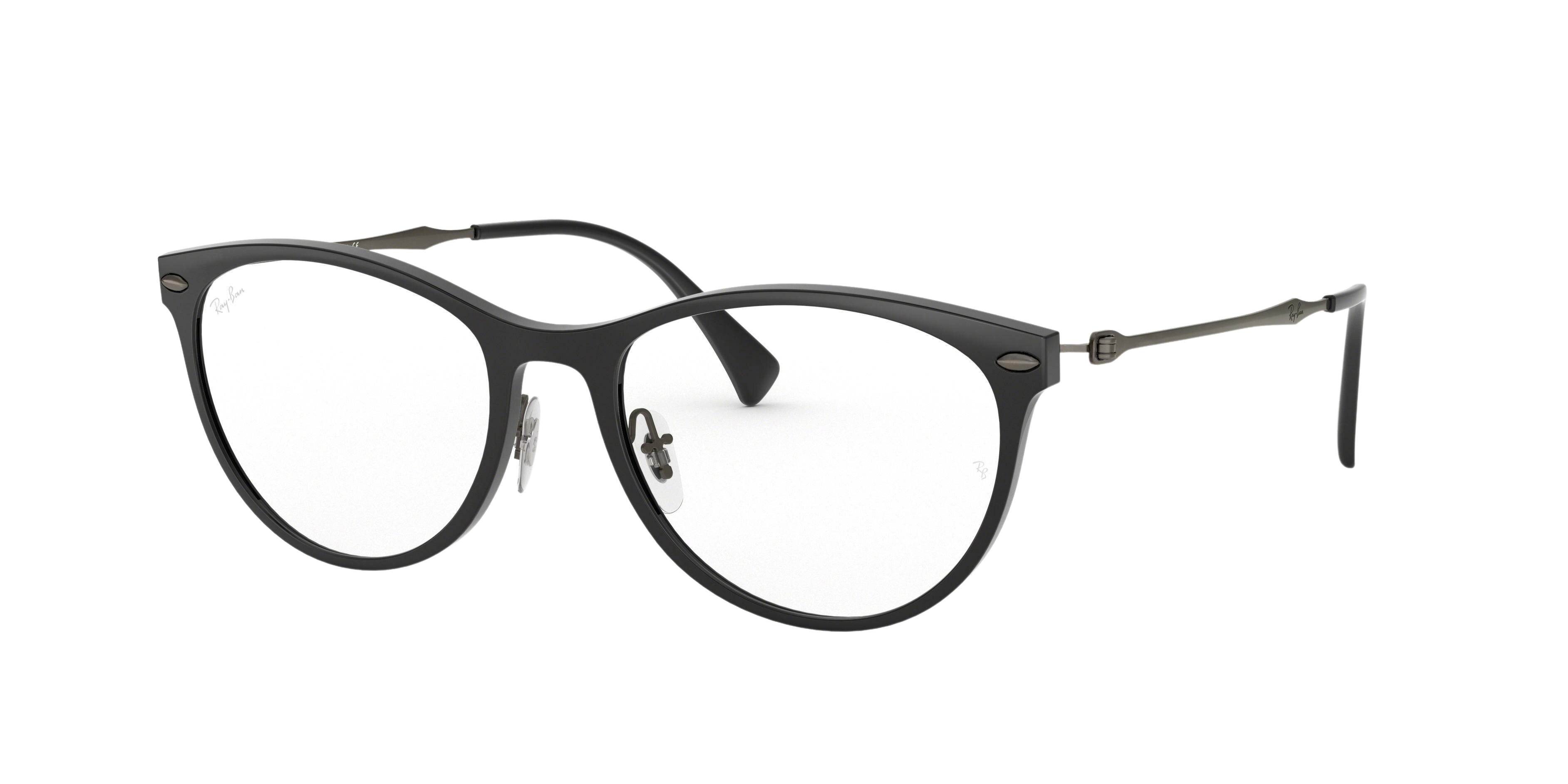 Ray-Ban RX7160 cateye eyeglasses in Demi Gloss Black