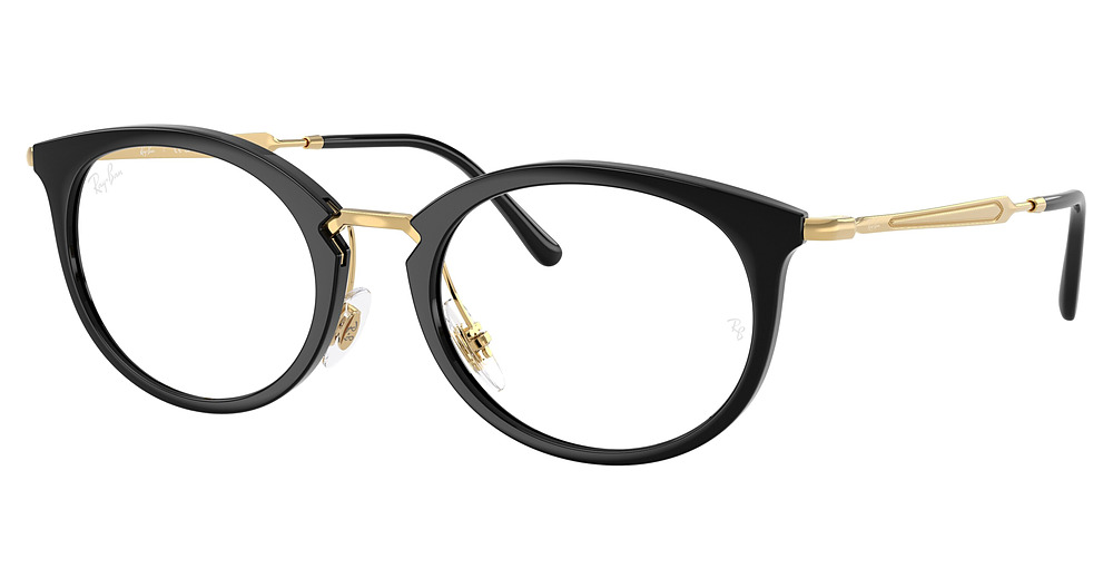 Ray-Ban RX7255 round eyeglasses in Black