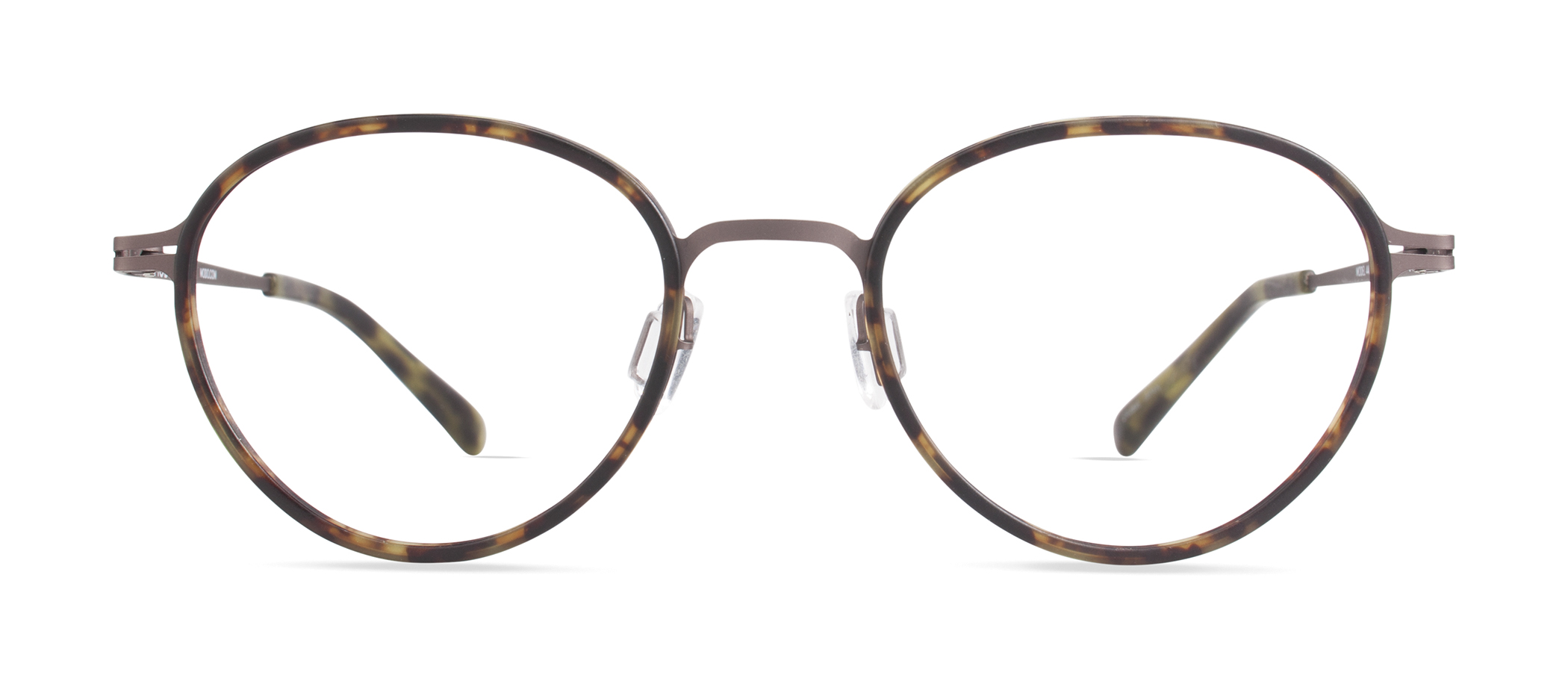 Modo 4403 round eyeglasses in Green Tortoise