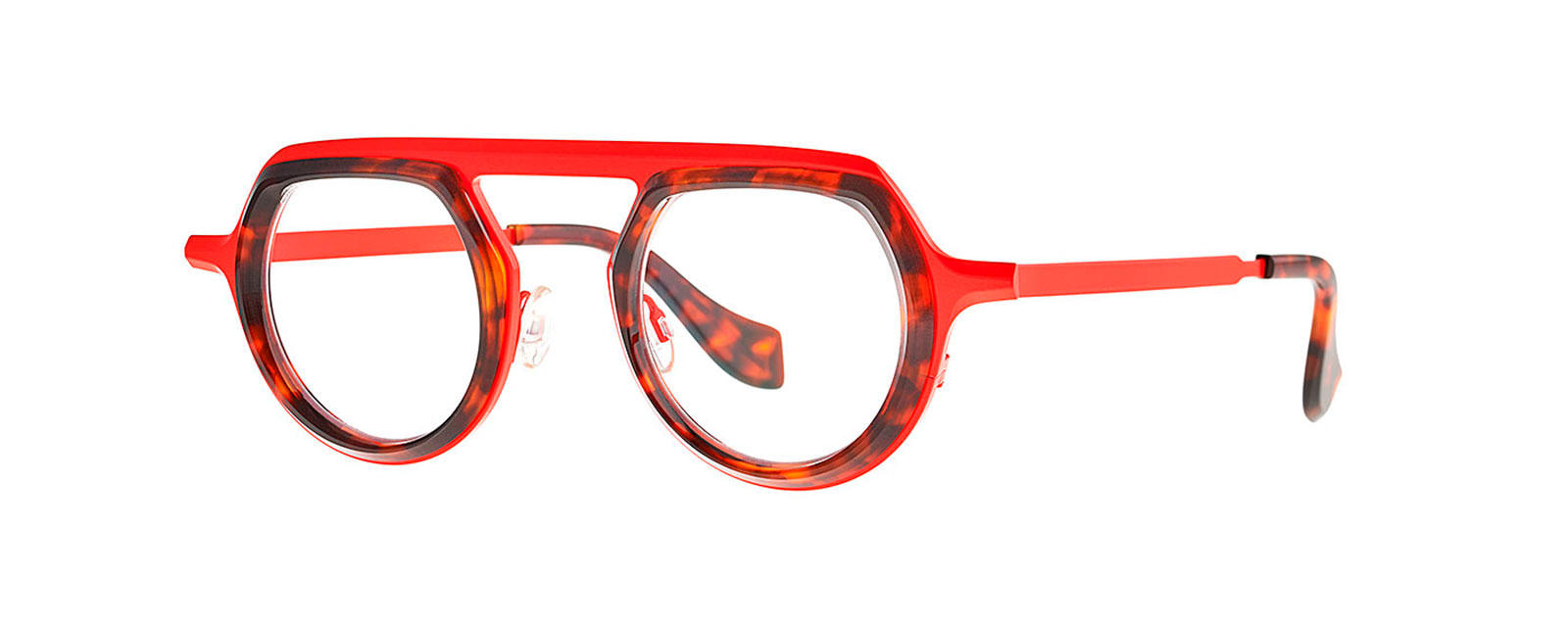 BROWN HAVANA+FLUO RED