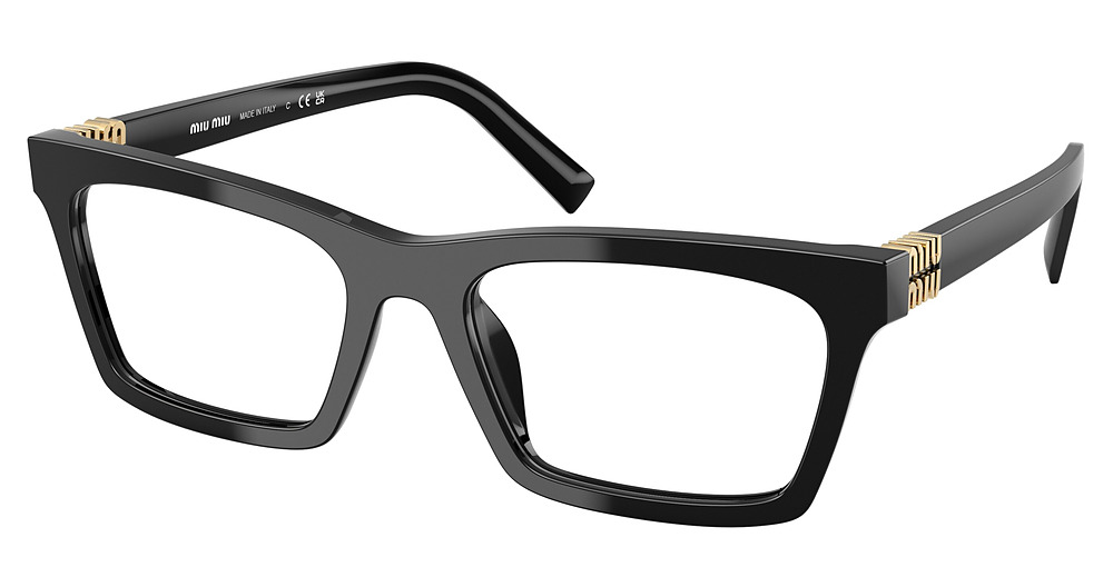 Miu Miu MU 04WV rectangle eyeglasses in Black
