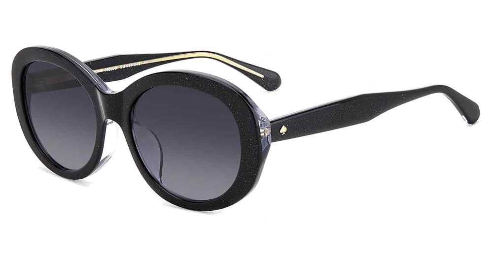 Kate Spade AVAH/F/S round sunglasses in Black/Dark Grey Shaded