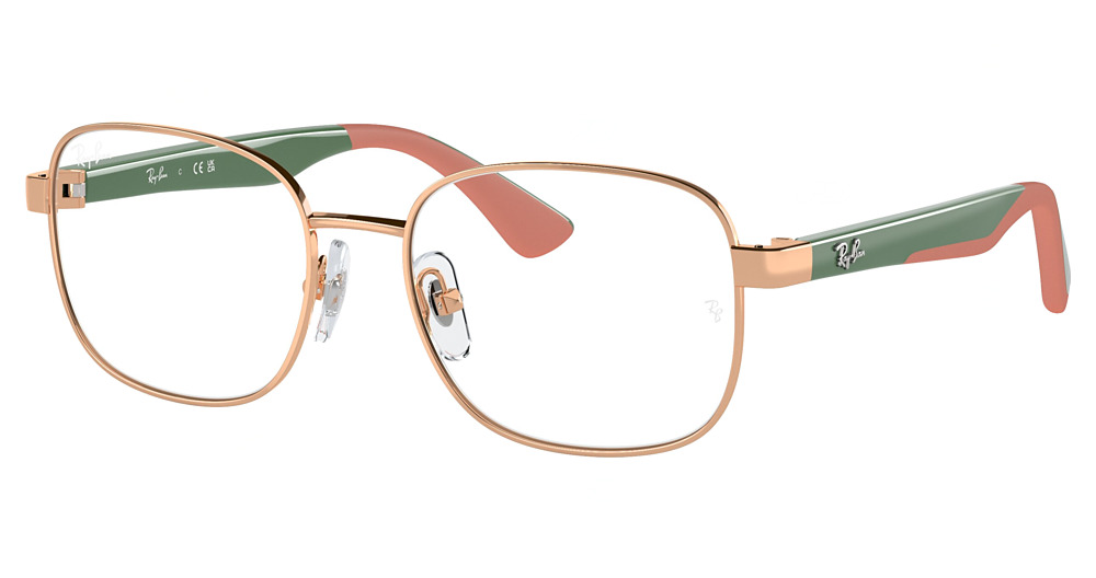 Ray-Ban RY1059 round eyeglasses in Rose Gold